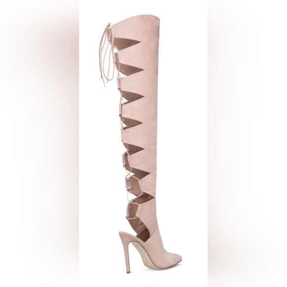 NEW Shoedazzle Dyonne Heeled Boot. Size 7. Blush color. - Picture 3 of 8